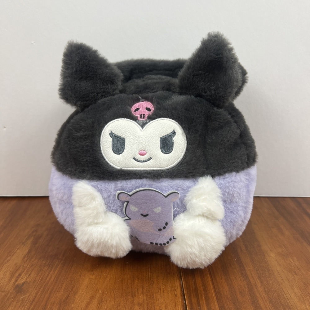 Sanrio‎ Kuromi Plush Purse Black Zipper Closure Hello Kitty and Friends